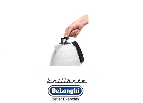 Delonghi KBJ3001.W Brillante Cordless 1.7L Kettle - White